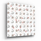 Moon Star Pattern Glass Wall Art.
